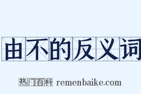 由不的反义词是什么意思的图片